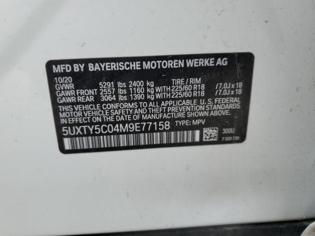 Photo 14 from auction – 2021 BMW X3 XDRIVE3 with VIN 5UXTY5C04M9E77158