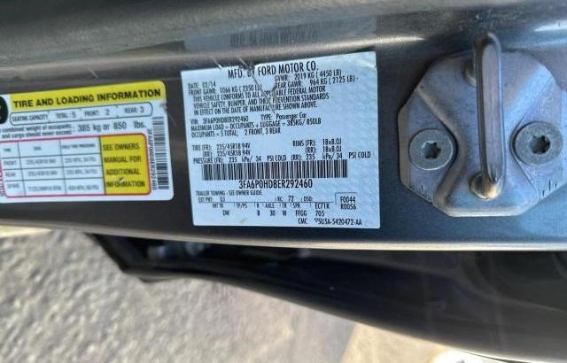 Photo 10 from auction – 2014 FORD FUSION SE with VIN 3FA6P0HD8ER292460
