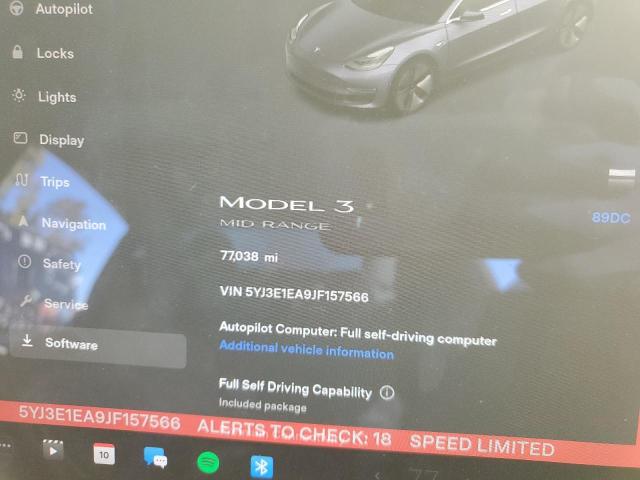 Photo 9 from auction – 2018 TESLA MODEL 3 with VIN 5YJ3E1EA9JF157566