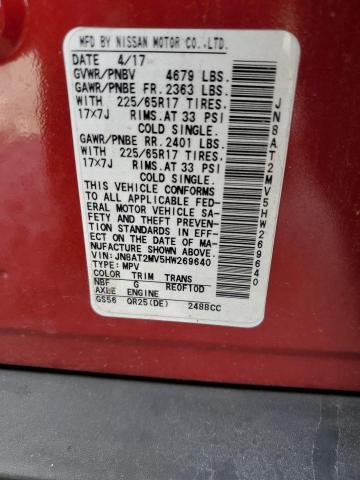 Photo 14 from auction – 2017 NISSAN ROGUE S with VIN JN8AT2MV5HW269640