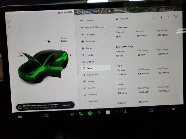 Photo 9 from auction – 2022 TESLA MODEL Y with VIN 7SAYGDEE3NF375323