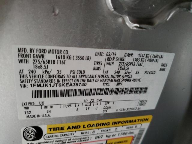 Photo 14 from auction – 2019 FORD EXPEDITION with VIN 1FMJK1JT6KEA35740