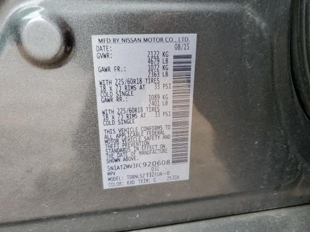 Photo 14 from auction – 2015 NISSAN ROGUE S with VIN 5N1AT2MV3FC920608
