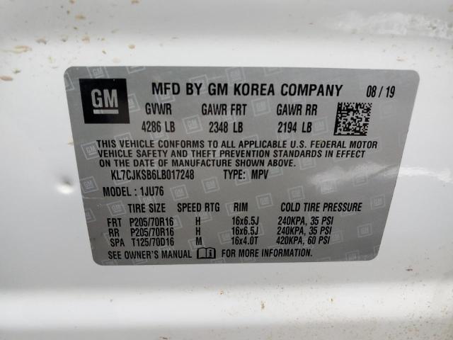 Photo 14 from auction – 2020 CHEVROLET TRAX LS with VIN KL7CJKSB6LB017248