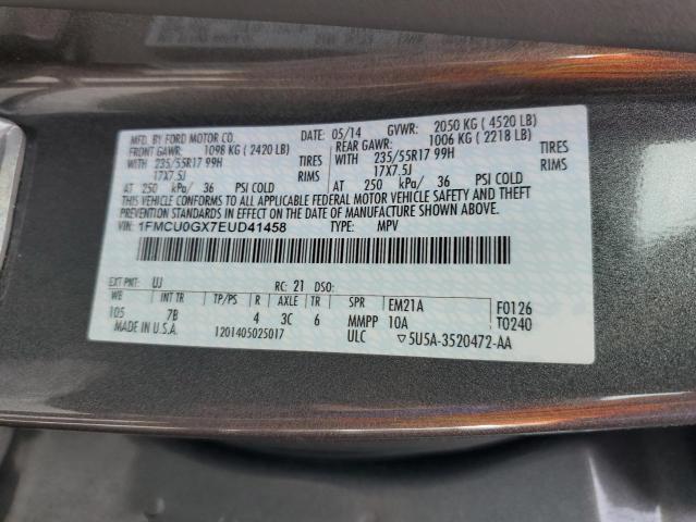 Photo 14 from auction – 2014 FORD ESCAPE SE with VIN 1FMCU0GX7EUD41458