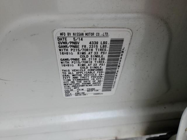 Photo 14 from auction – 2014 NISSAN ROGUE SELE with VIN JN8AS5MT4EW614042