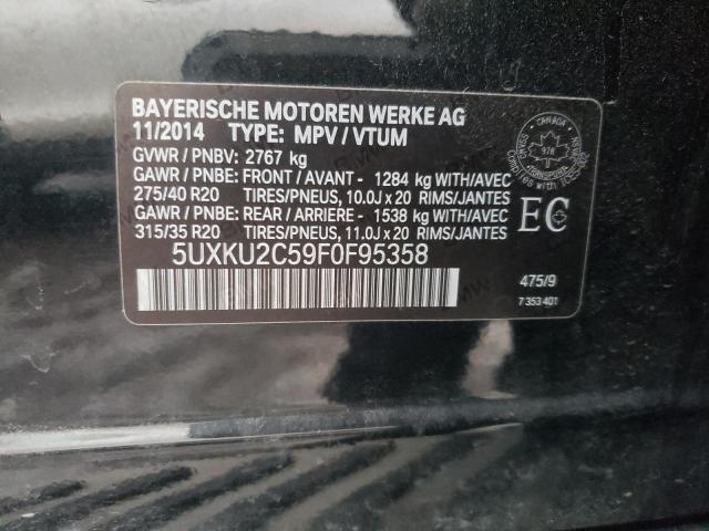 Photo 14 from auction – 2015 BMW X6 XDRIVE3 with VIN 5UXKU2C59F0F95358