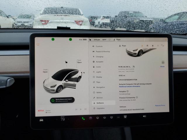 Photo 9 from auction – 2022 TESLA MODEL 3 with VIN 5YJ3E1EB2NF317138