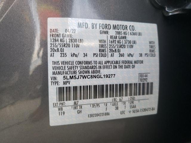 Photo 14 from auction – 2022 LINCOLN AVIATOR RE with VIN 5LM5J7WC8NGL19277