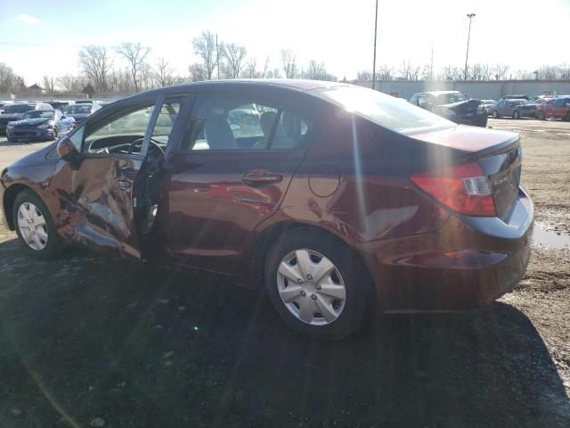 Photo 2 from auction – 2012 HONDA CIVIC LX with VIN 19XFB2F59CE064214