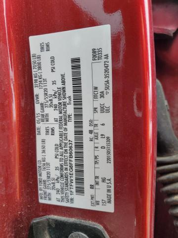 Photo 10 from auction – 2015 FORD F150 SUPER with VIN 1FTFW1EG8FFB60637