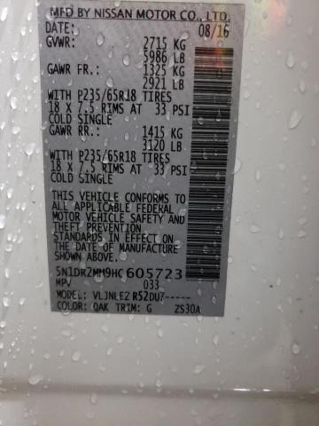 Photo 14 from auction – 2017 NISSAN PATHFINDER with VIN 5N1DR2MM9HC605723