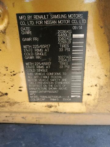 Photo 14 from auction – 2015 NISSAN ROGUE S with VIN KNMAT2MT6FP503267