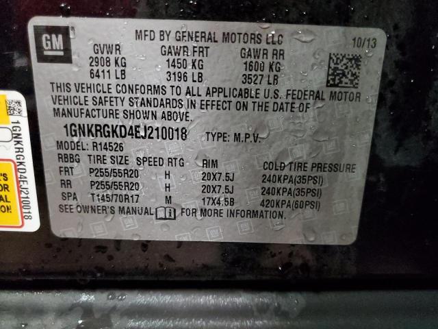 Photo 14 from auction – 2014 CHEVROLET TRAVERSE L with VIN 1GNKRGKD4EJ210018
