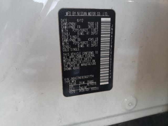 Photo 14 from auction – 2012 INFINITI QX56 with VIN JN8AZ2NE8C9021774