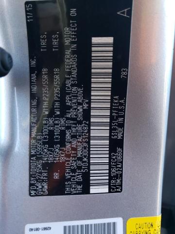 Photo 14 from auction – 2015 TOYOTA SIENNA LE with VIN 5TDJK3DC3FS124872