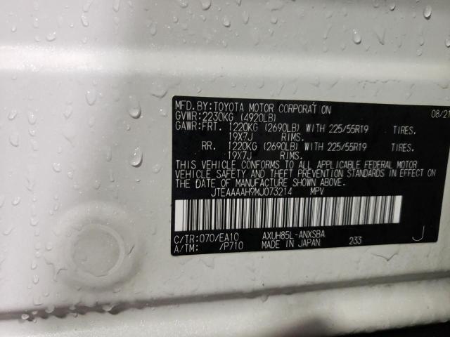 Photo 14 from auction – 2021 TOYOTA VENZA LE with VIN JTEAAAAH9MJ073214