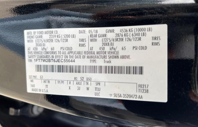 Photo 10 from auction – 2018 FORD F250 SUPER with VIN 1FT7W2BT6JEC55644