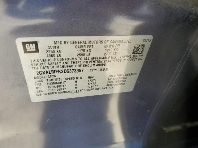 Photo 14 from auction – 2013 GMC TERRAIN SL with VIN 2GKALMEK2D6373667