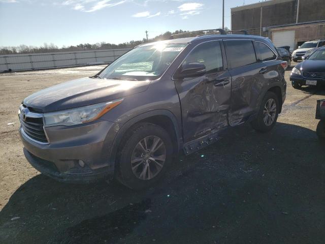 TOYOTA HIGHLANDER 2015 with VIN 5TDJKRFHXFS145357 - Photo from auction