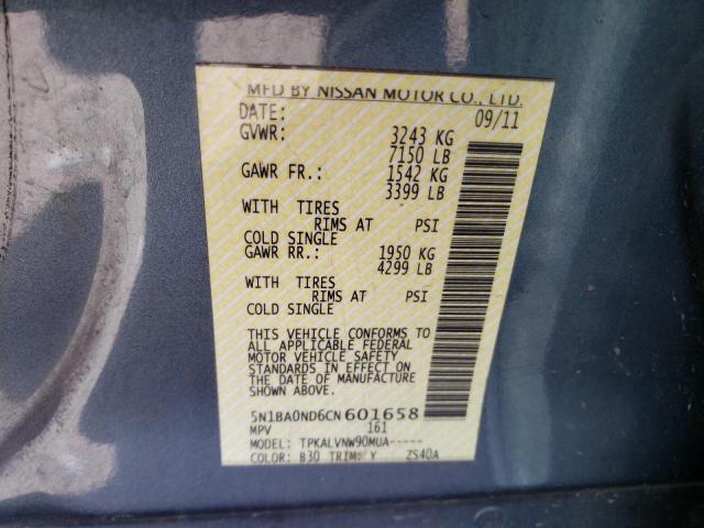 Photo 14 from auction – 2012 NISSAN ARMADA SV with VIN 5N1BA0ND6CN601658