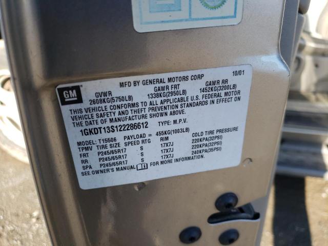 Photo 14 from auction – 2002 GMC ENVOY with VIN 1GKDT13S122286612