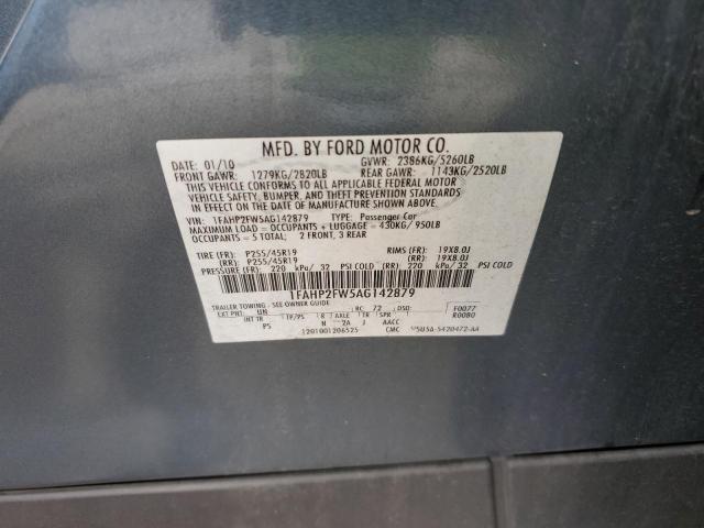 Photo 10 from auction – 2010 FORD TAURUS LIM with VIN 1FAHP2FW5AG142879