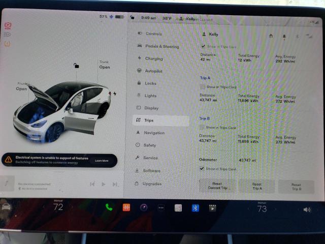 Photo 9 from auction – 2021 TESLA MODEL Y with VIN 5YJYGDEE1MF082970