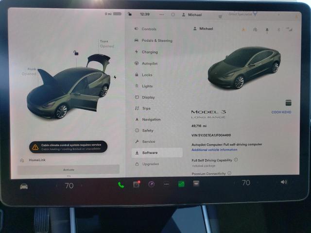 Photo 9 from auction – 2018 TESLA MODEL 3 with VIN 5YJ3E1EA1JF004499