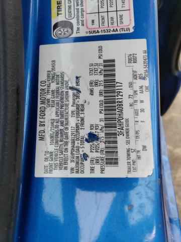 Photo 10 from auction – 2011 FORD FUSION SE with VIN 3FAHP0HA0BR129117