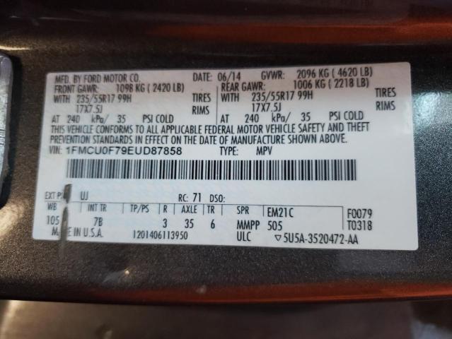 Photo 14 from auction – 2014 FORD ESCAPE S with VIN 1FMCU0F79EUD87858