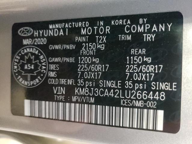 Photo 14 from auction – 2020 HYUNDAI TUCSON LIM with VIN KM8J3CA42LU266448