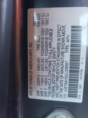 Photo 14 from auction – 2018 ACURA RDX TECHNO with VIN 5J8TB4H52JL008567