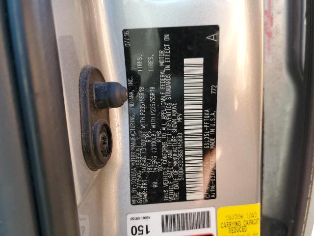 Photo 14 from auction – 2016 TOYOTA SIENNA XLE with VIN 5TDDK3DC8GS145683