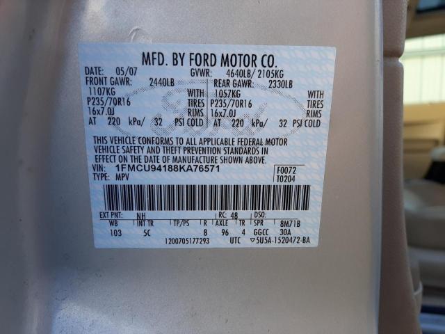 Photo 14 from auction – 2008 FORD ESCAPE LIM with VIN 1FMCU94188KA76571