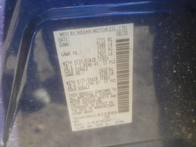Photo 14 from auction – 2020 NISSAN PATHFINDER with VIN 5N1DR2AM2LC626989