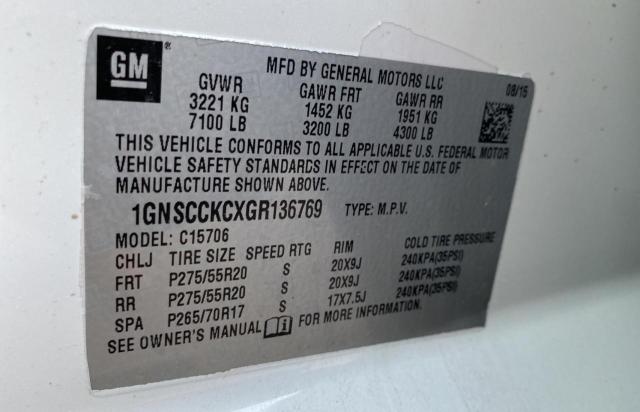 Photo 10 from auction – 2016 CHEVROLET TAHOE C150 with VIN 1GNSCCKCXGR136769