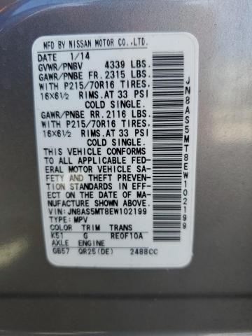 Photo 14 from auction – 2014 NISSAN ROGUE SELE with VIN JN8AS5MT8EW102199