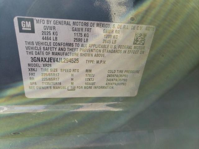 Photo 14 from auction – 2018 CHEVROLET EQUINOX LT with VIN 3GNAXJEV4JL294525