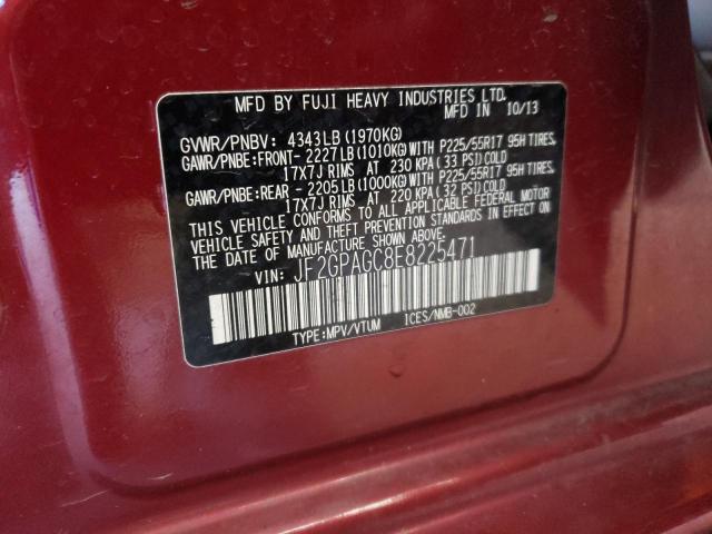 Photo 14 from auction – 2014 SUBARU XV CROSSTR with VIN JF2GPAGC8E8225471