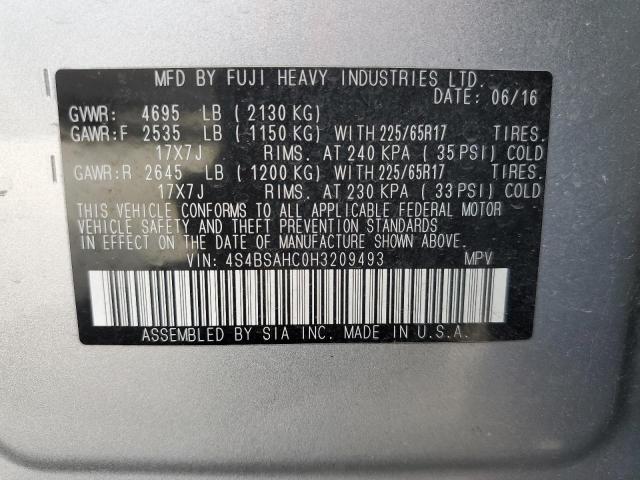 Foto 14 de la subasta – 2017 SUBARU OUTBACK 2. con VIN 4S4BSAHC0H3209493
