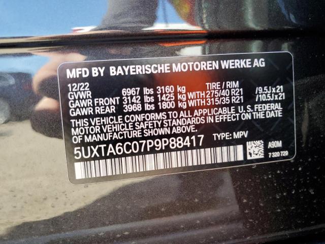 Photo 14 from auction – 2023 BMW X5 XDRIVE4 with VIN 5UXTA6C07P9P88417