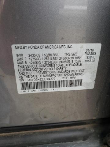 Photo 14 from auction – 2018 ACURA MDX with VIN 5J8YD3H32JL004379