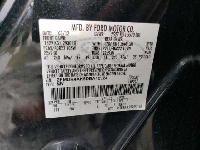 Photo 14 from auction – 2013 FORD EDGE SPORT with VIN 2FMDK4AK5DBA12924