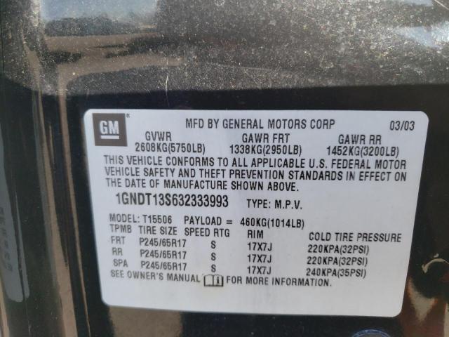 Photo 14 from auction – 2003 CHEVROLET TRAILBLAZE with VIN 1GNDT13S632333993