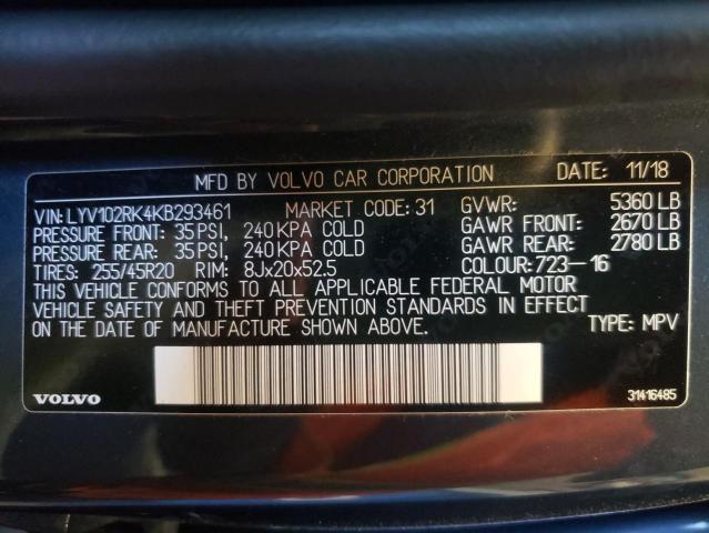Photo 14 from auction – 2019 VOLVO XC60 T5 with VIN LYV102RK4KB293461