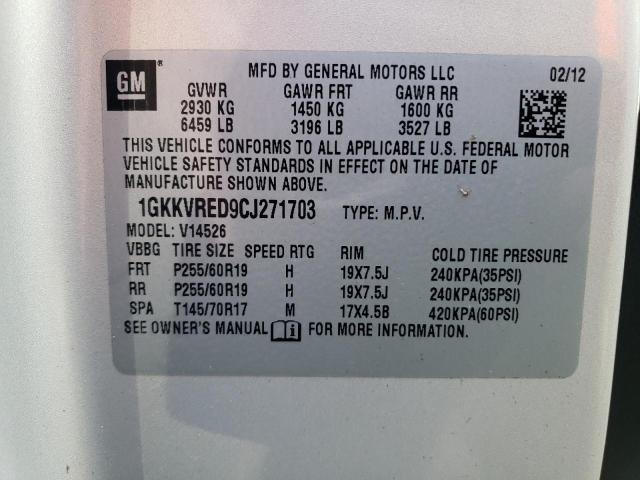Photo 14 from auction – 2012 GMC ACADIA SLT with VIN 1GKKVRED9CJ271703