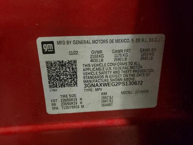Photo 14 from auction – 2023 CHEVROLET EQUINOX RS with VIN 3GNAXWEG2PS130672