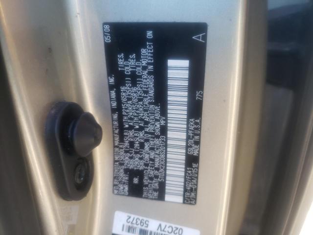 Photo 14 from auction – 2008 TOYOTA SIENNA CE with VIN 5TDZK23C08S201733