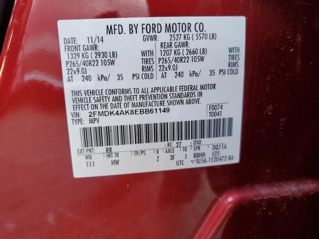Photo 14 from auction – 2014 FORD EDGE SPORT with VIN 2FMDK4AK8EBB61149